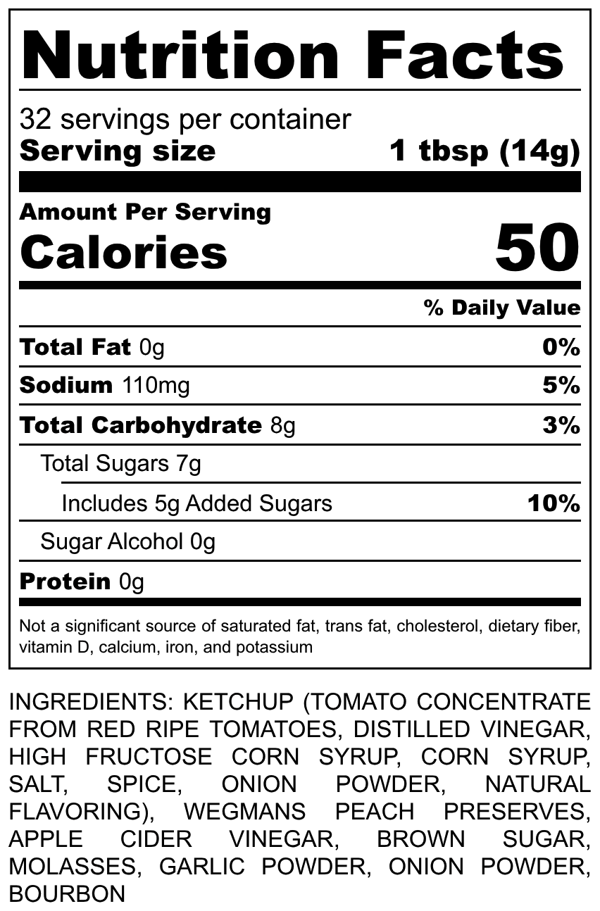 Whiskey Peach BBQ Sauce