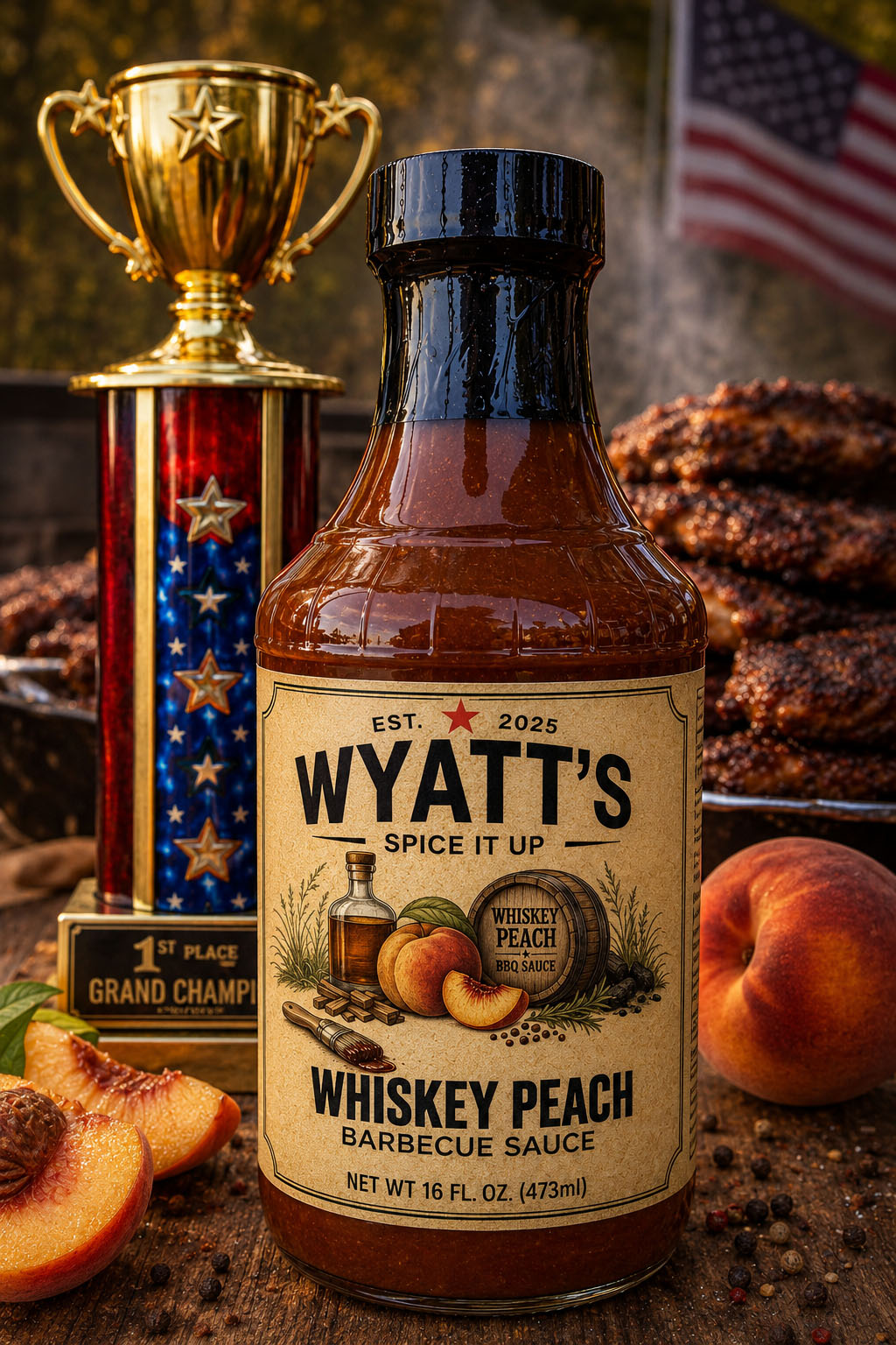 Whiskey Peach BBQ Sauce